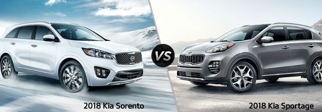 2018 Kia Sorento vs 2018 Kia Sportage