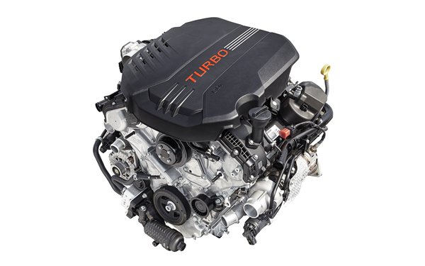 Twin Turbocharged 3.3 liter V6 Engine in the Stinger GT