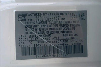 2022 Nissan Sentra SV
