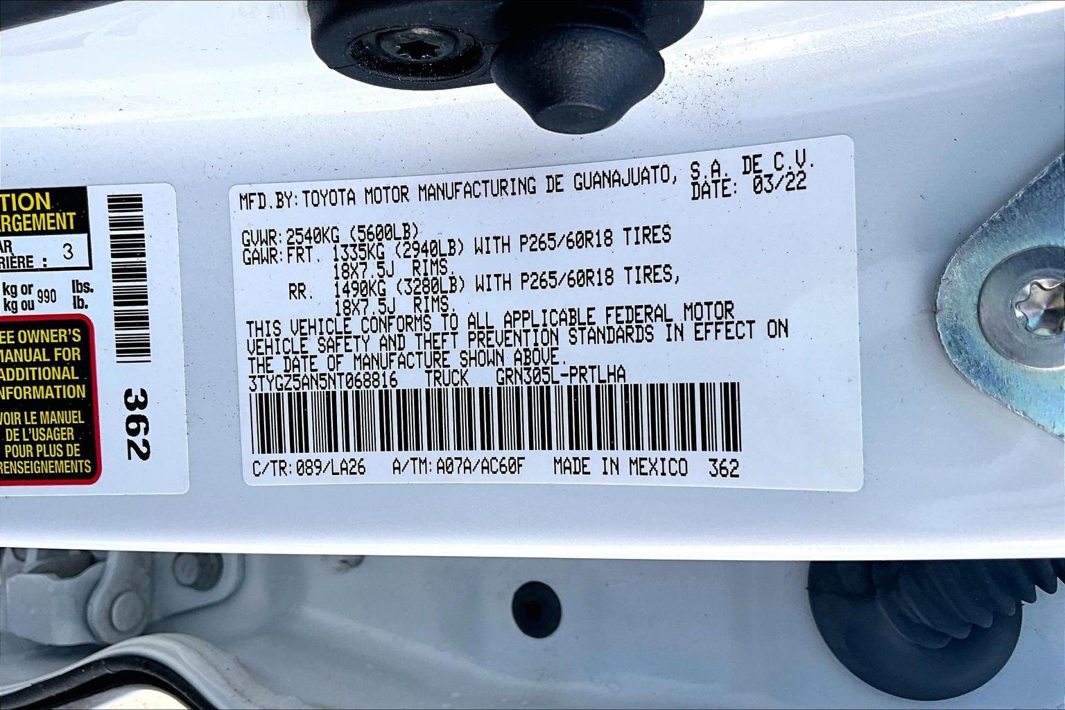 2022 Toyota Tacoma 4WD Limited