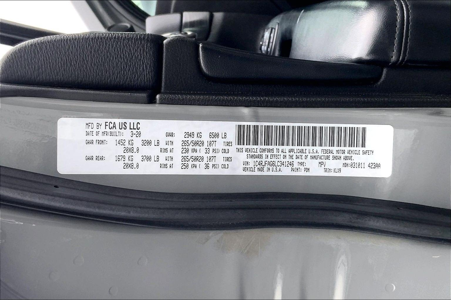 2020 Jeep Grand Cherokee Altitude 4X4