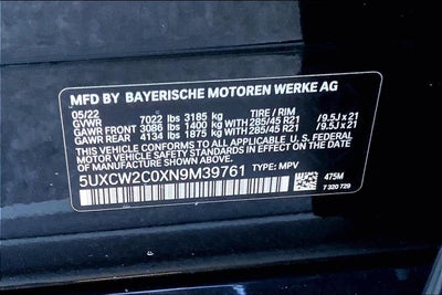 2022 BMW X7 xDrive40i