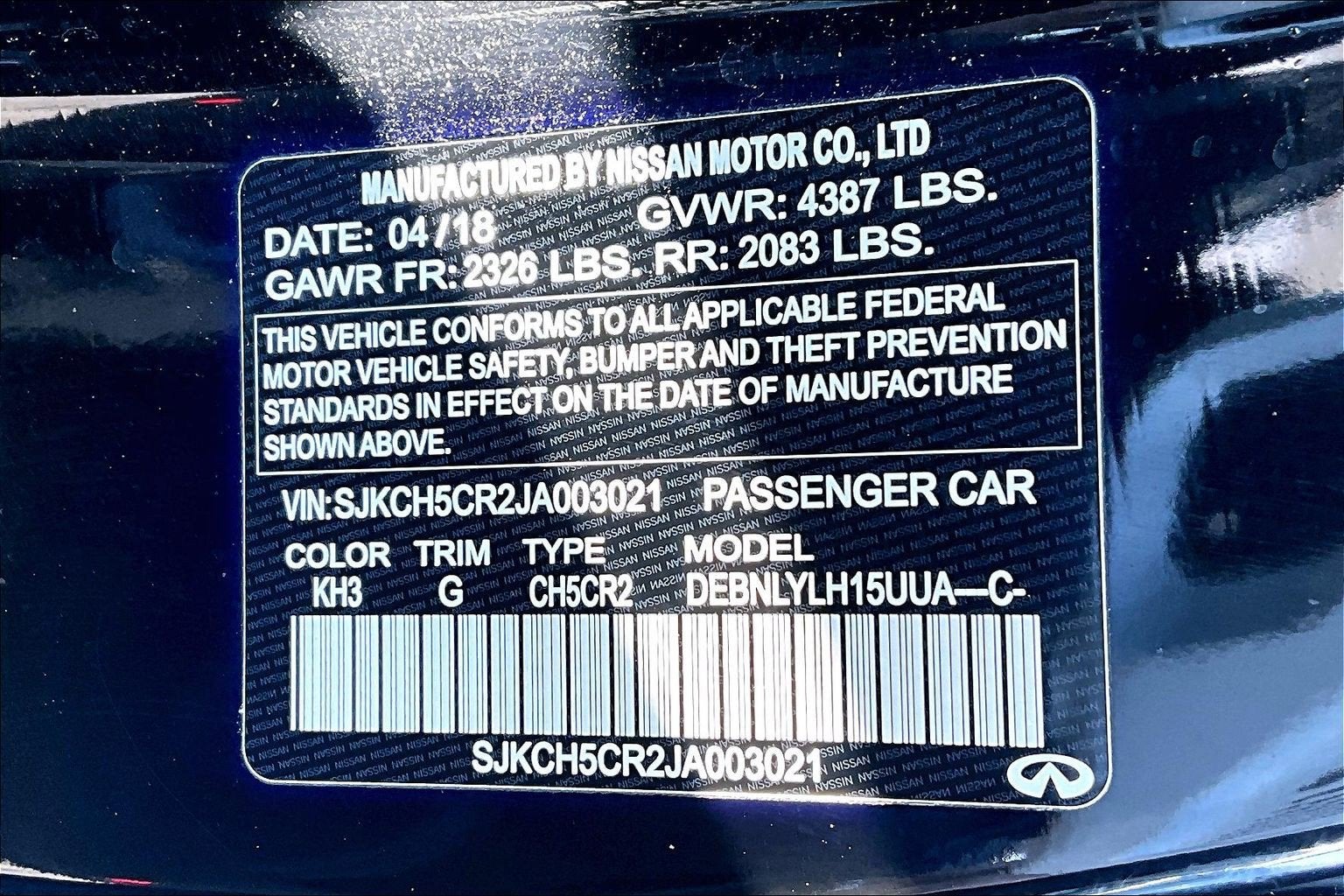 2018 INFINITI QX30 ESSENTIAL