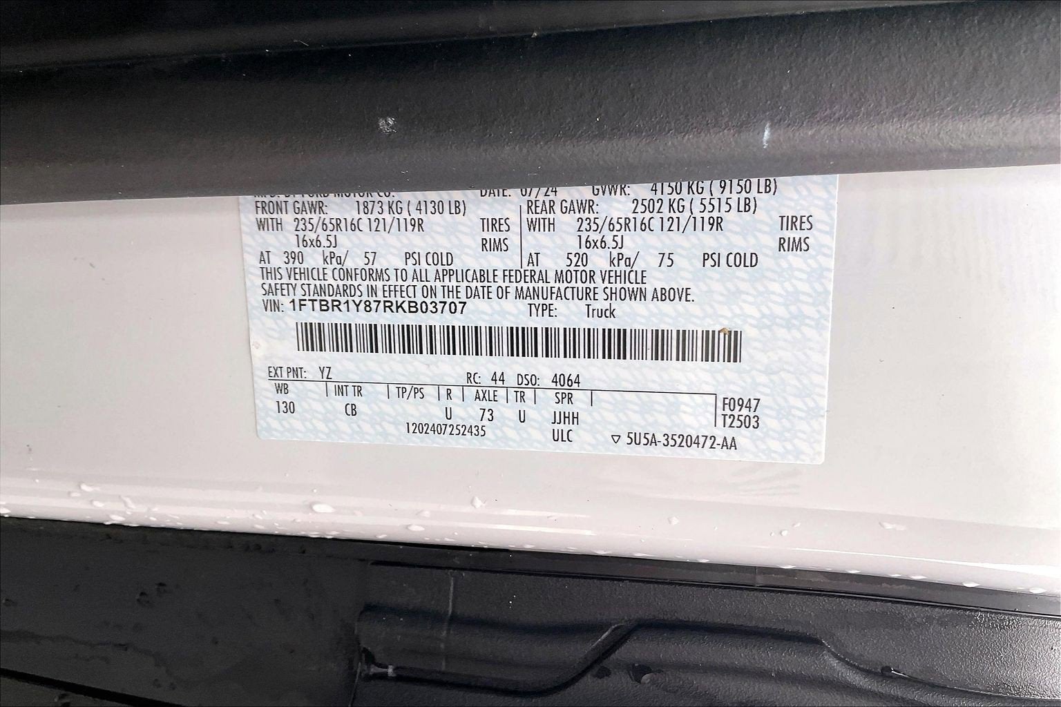 2024 Ford Transit Cargo Van Low Roof