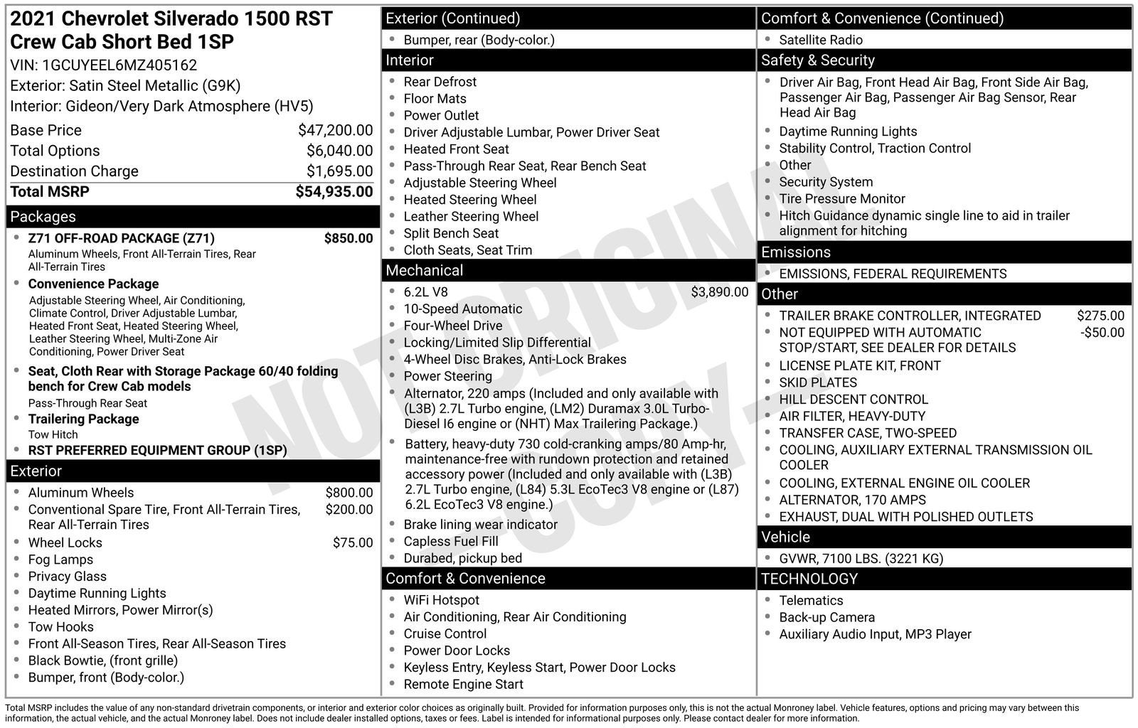 2021 Chevrolet Silverado 1500 RST