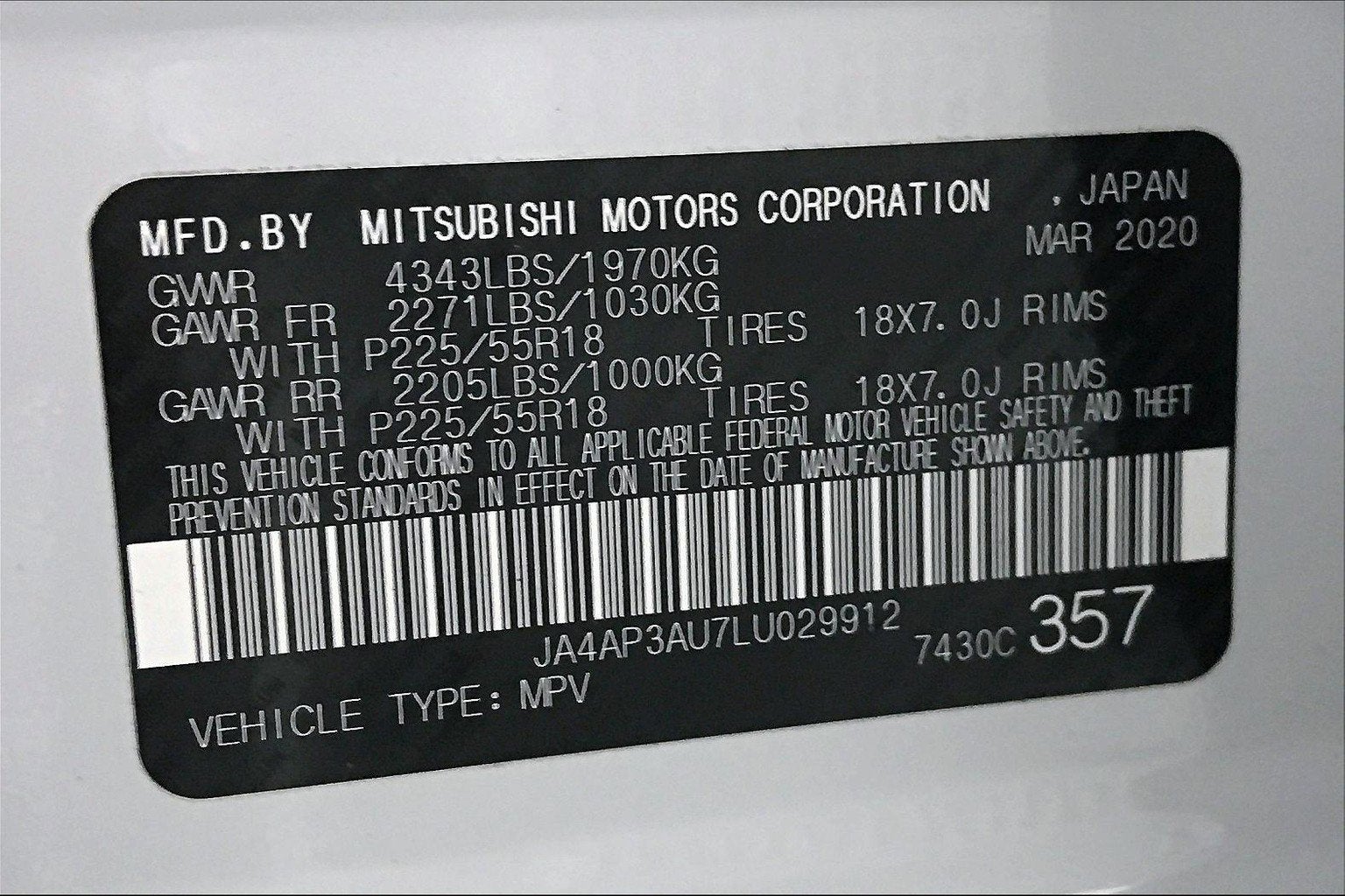 2020 Mitsubishi Outlander Sport Base