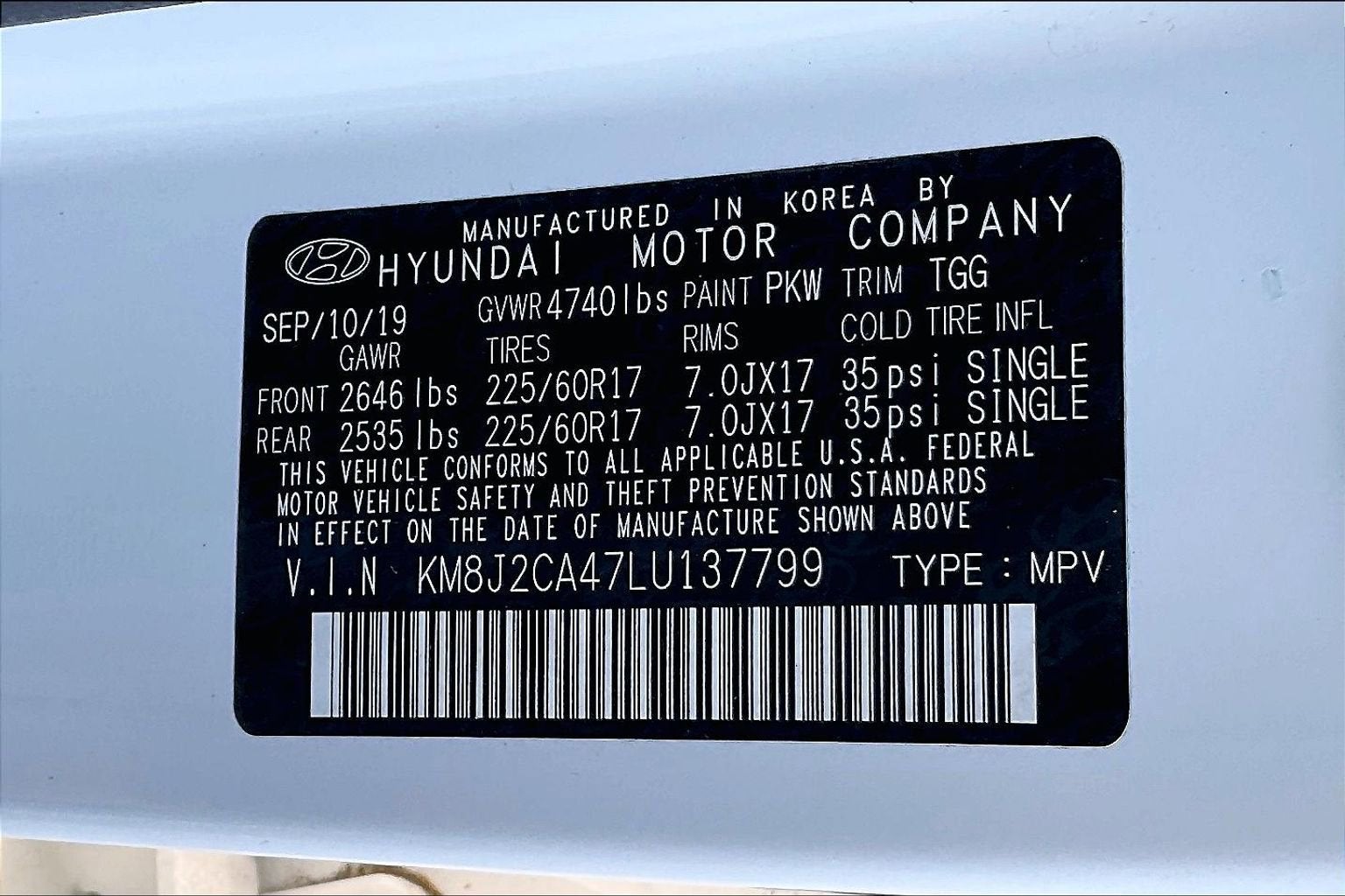 2020 Hyundai Tucson SE