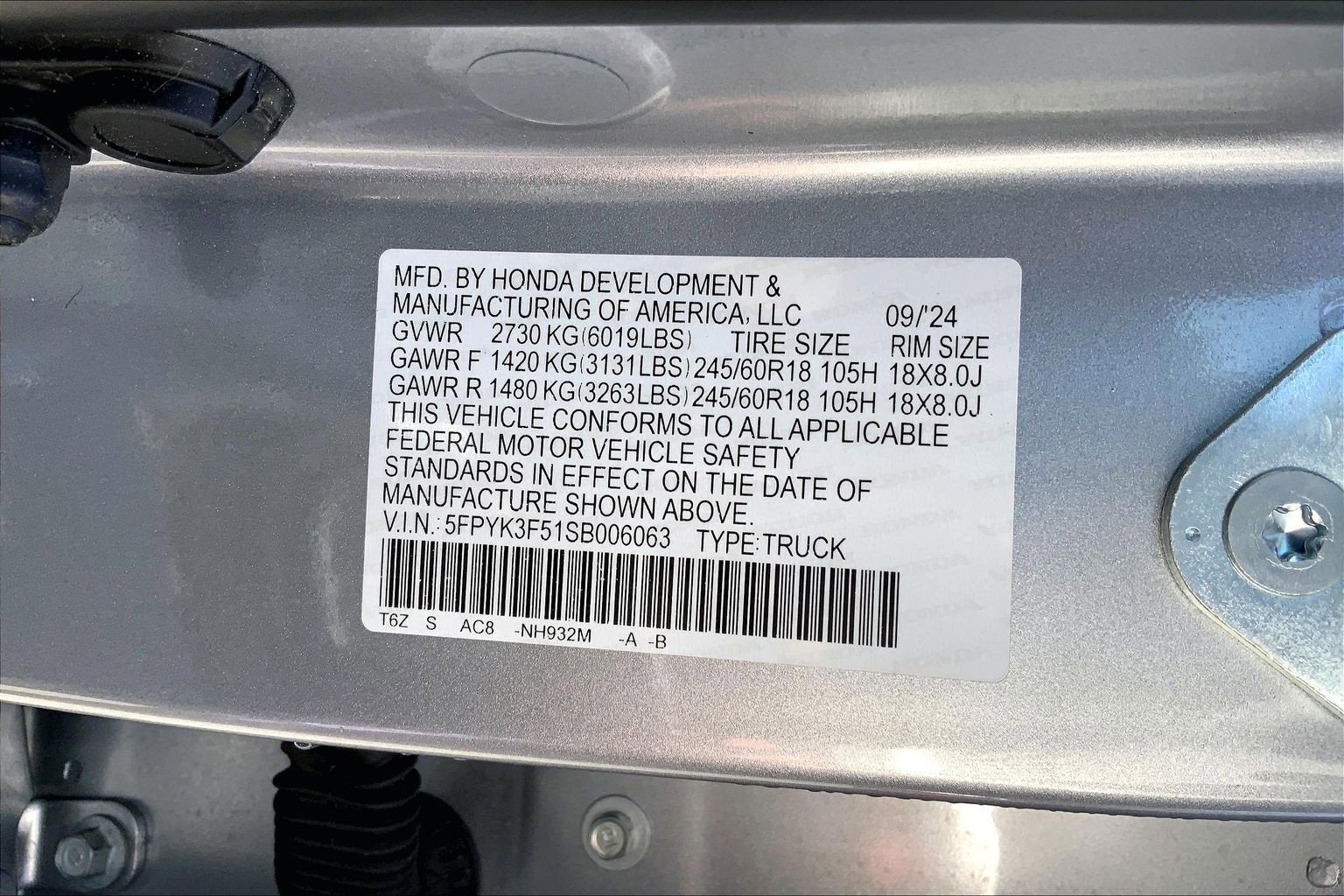 2025 Honda Ridgeline RTL