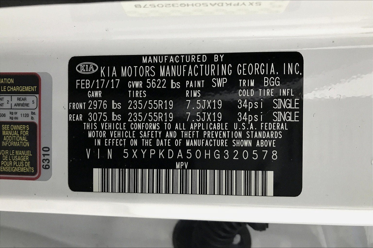 2017 Kia Sorento SX V6
