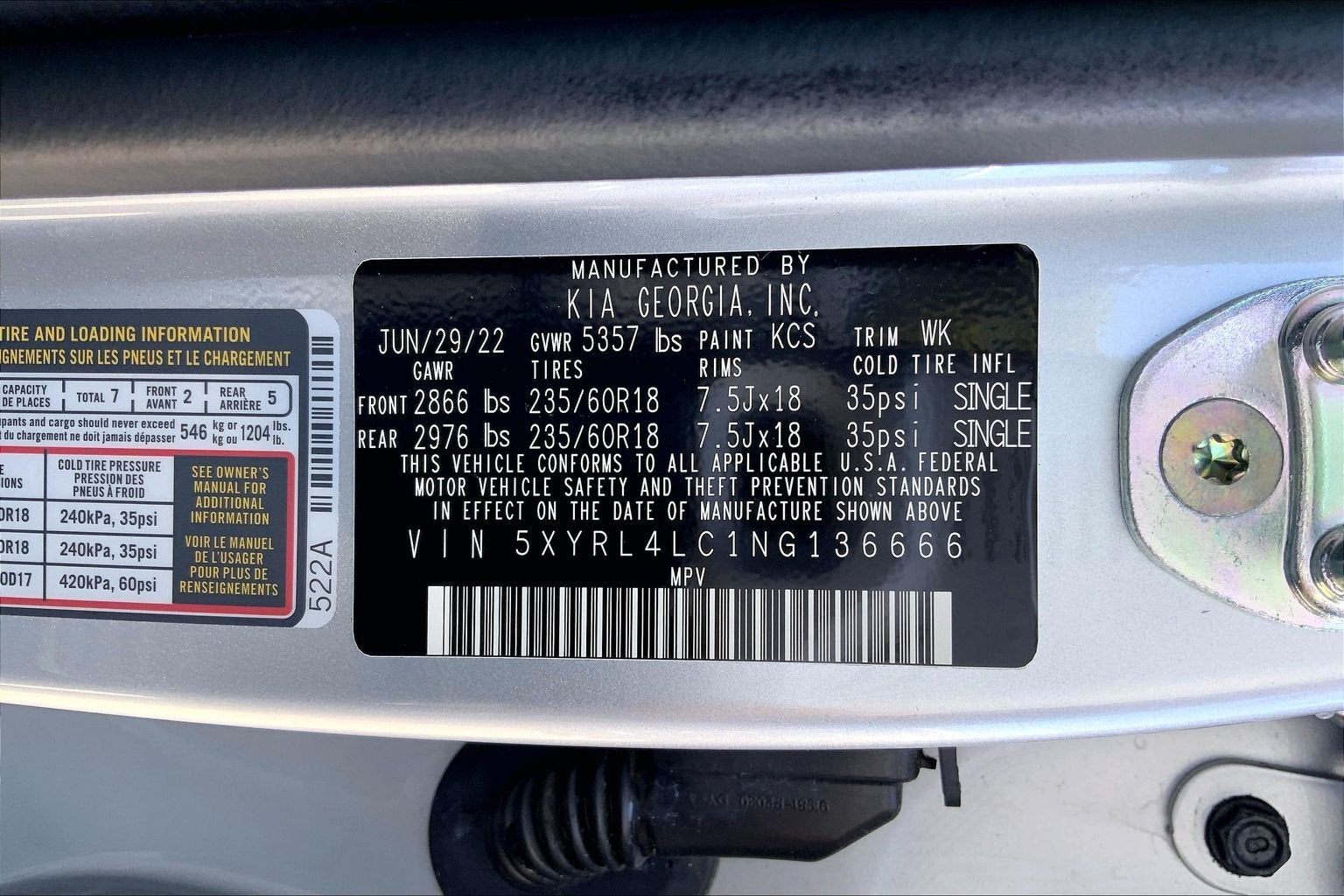 2022 Kia Sorento S
